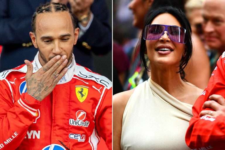 Hamilton dedica segundo lugar en Mónaco a Kim Kardashian desde el podio