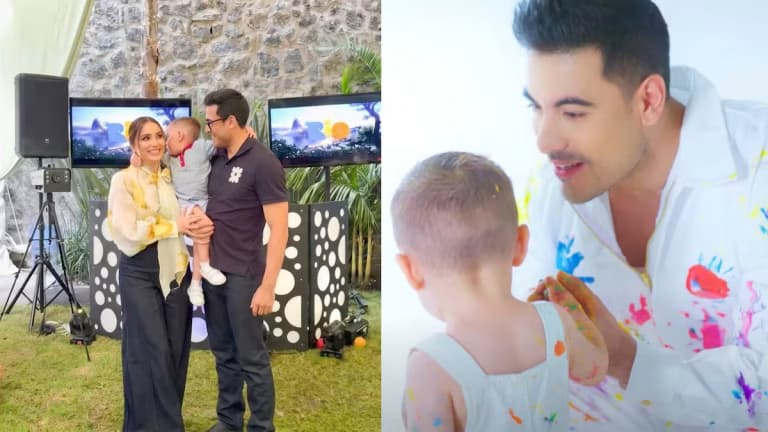 El primogénito de Carlos Rivera cumplió 3 años y lo celebraron en medio de la espera de su hermana María