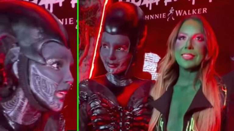 Belinda habló ‘alienígena’ con Mafe Walker aprovechando su disfraz en pleno ‘Beliween’
